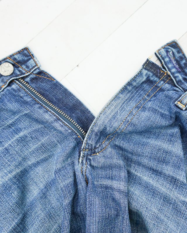 resew jeans topstitching