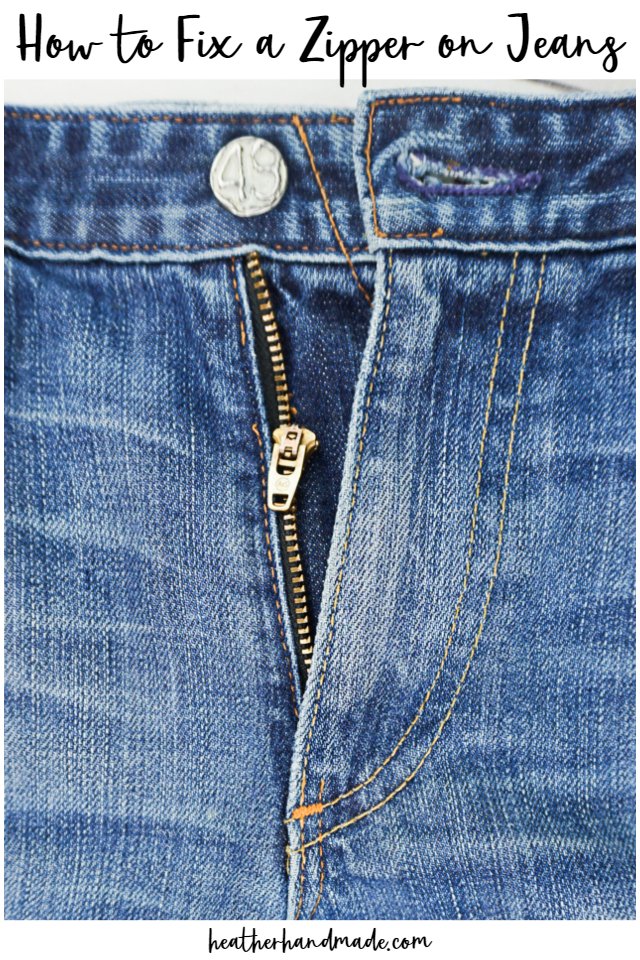 how to fix a zipper on jeans