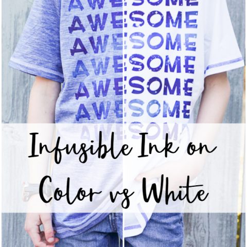 infusible ink on color vs white