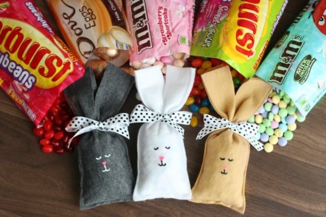 felt bunny treat bags sewing tutorial