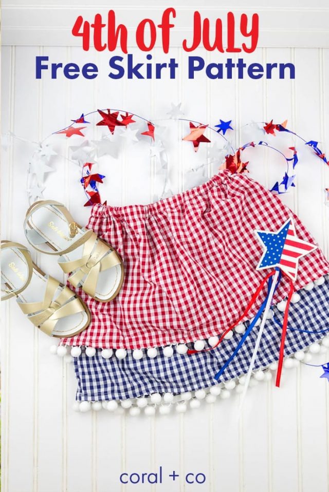 free 4th of july skirt pattern and tutorial