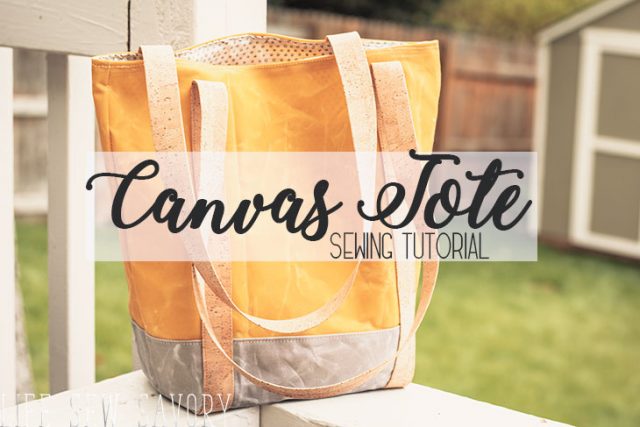 how to make a tote  bag with wax canvas