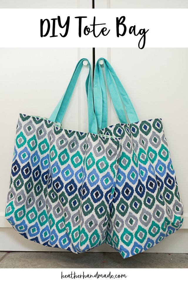 Tote Bag with Fold Up Pocket – DIY Sewing Tutorial – Sewing