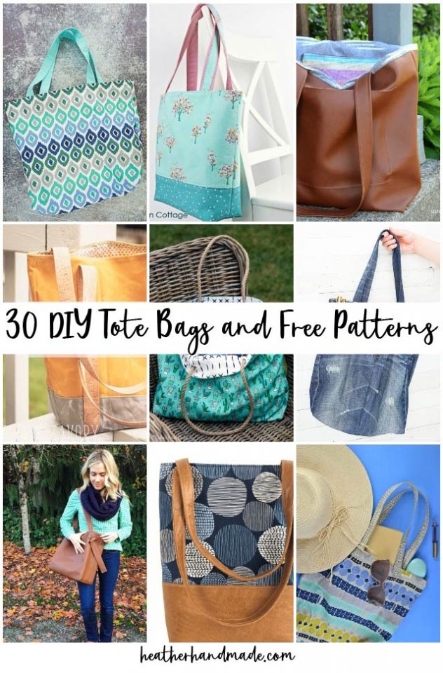 32 DIY Tote Bags and Free Patterns • Heather Handmade