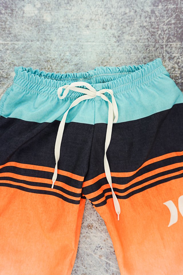 add tie front to new swim trunks