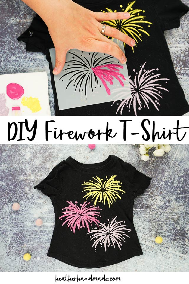 diy firework t-shirt