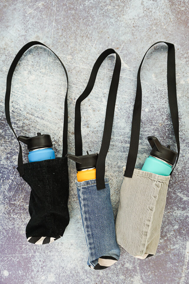 upcycled diy water bottle holder