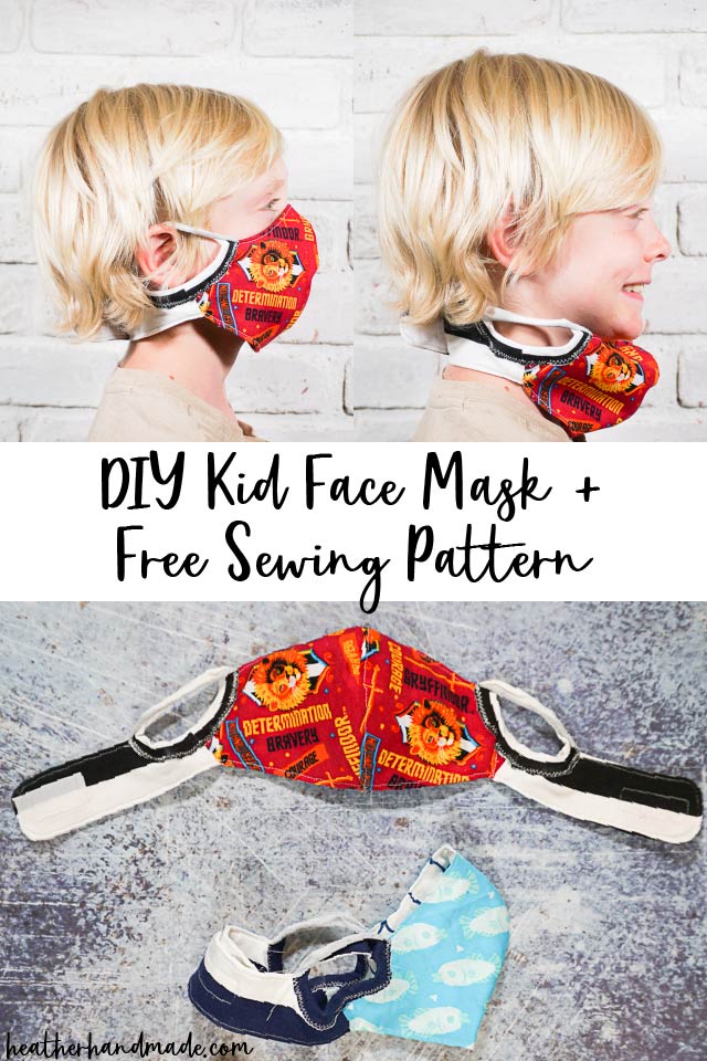 diy kid face mask free sewing pattern