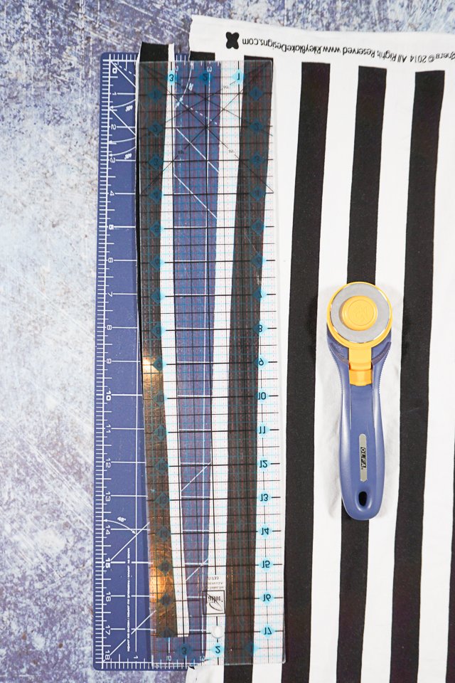 cut strip of cotton spandex