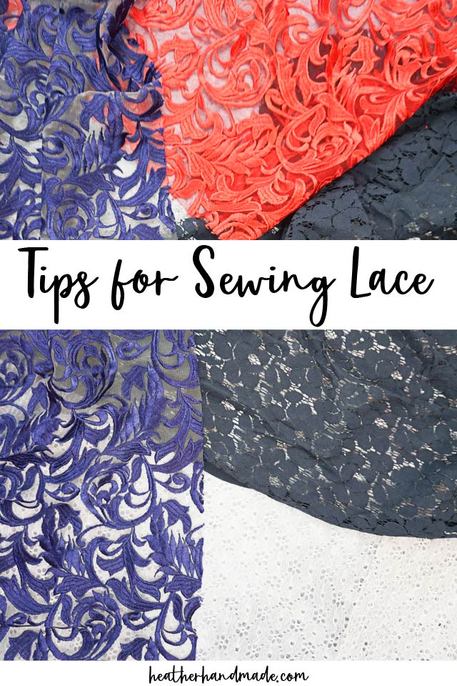 how to sew lace