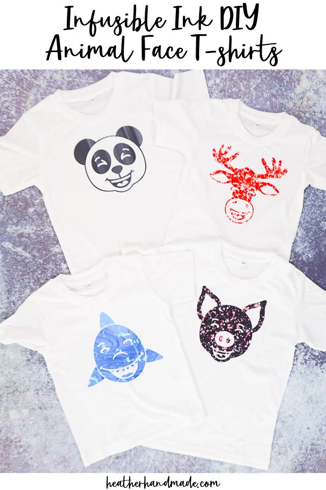 Infusible Ink DIY Animal Face T-shirts