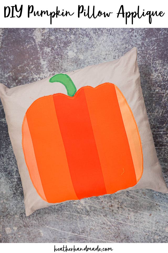 DIY Pumpkin Pillow Applique