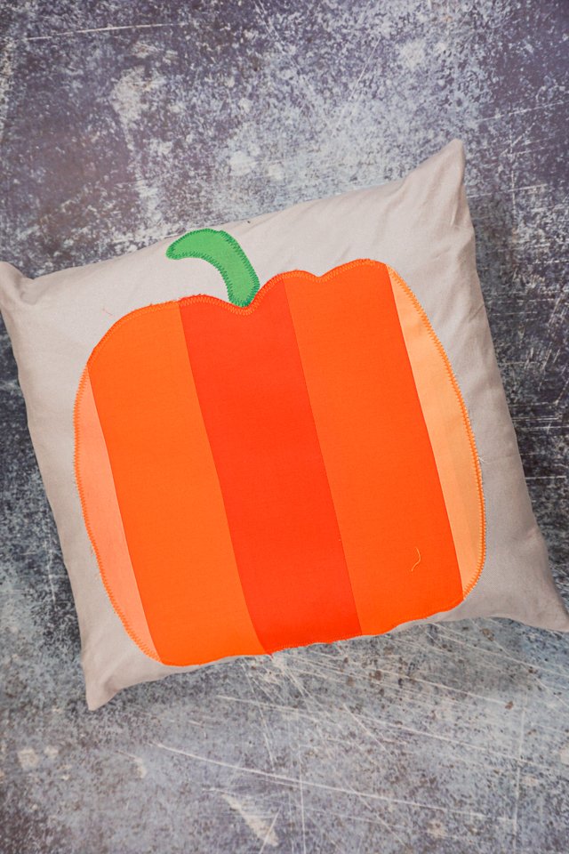 DIY Pumpkin Pillow Applique