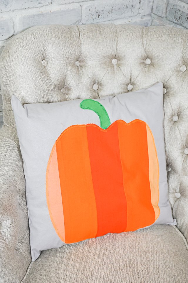 DIY Pumpkin Pillow Applique