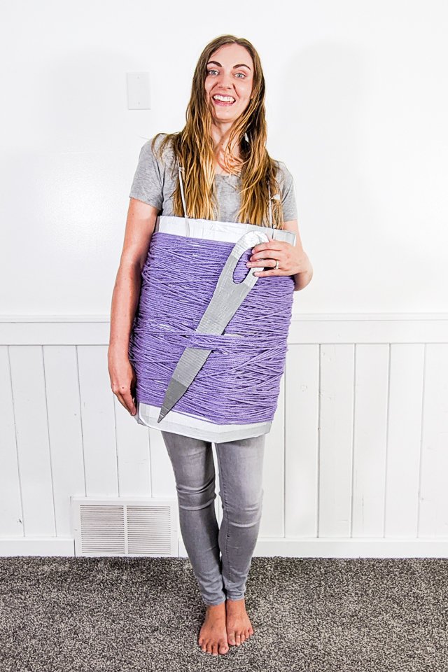 diy spool of thread costume