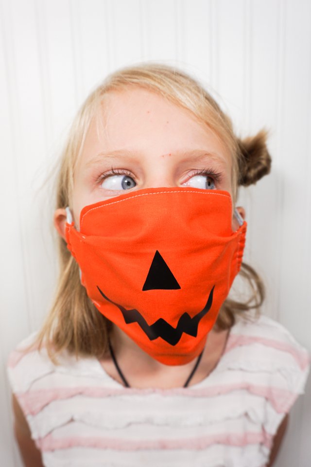 pumpkin svg face mask