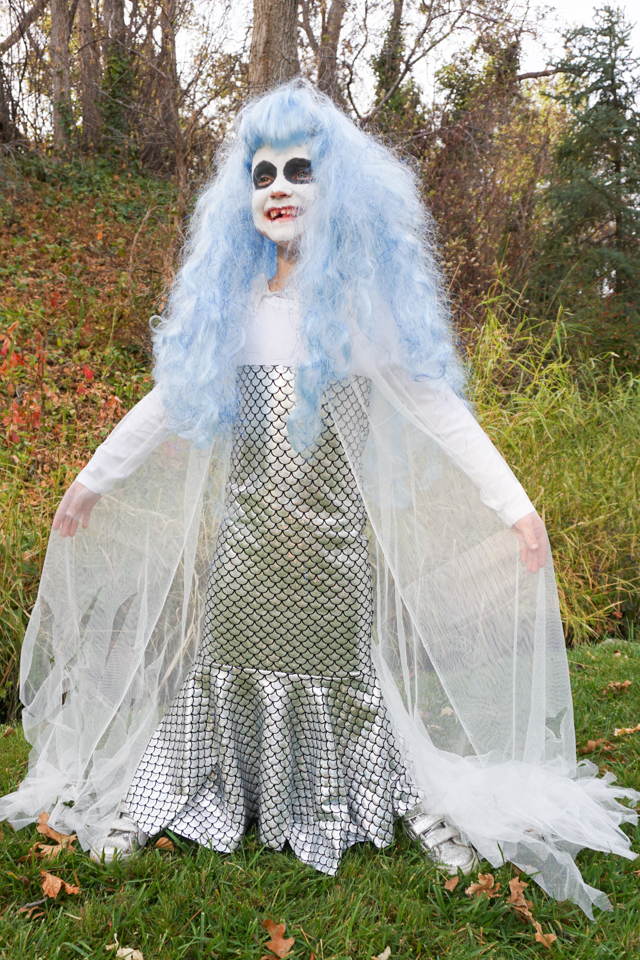 diy ghost mermaid costume