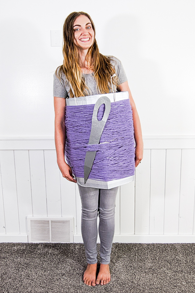 diy spool of thread costume