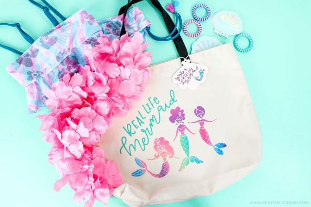 infusible ink mermaid tote