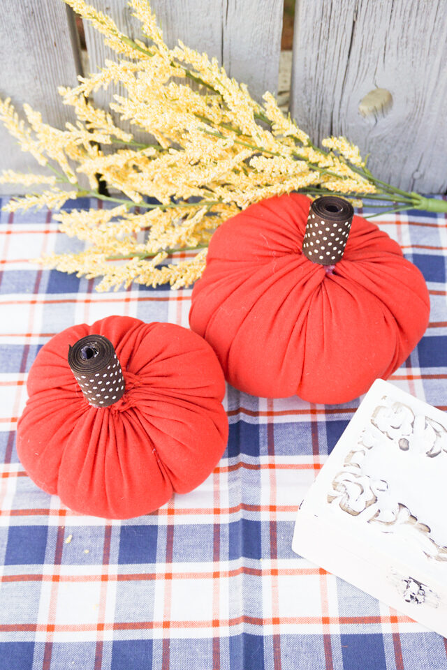 diy fabric pumpkin