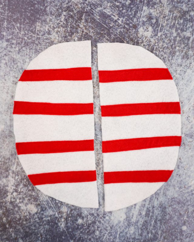 cut circle in half and sew to jacket