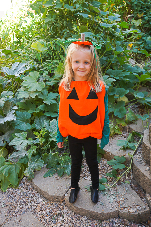 diy pumpkin costume child