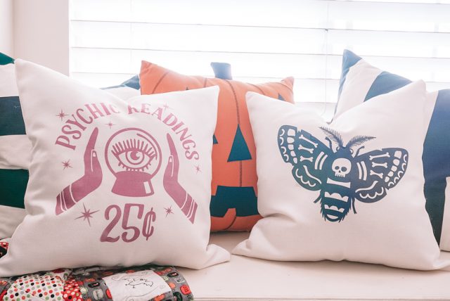infusible ink halloween pillows