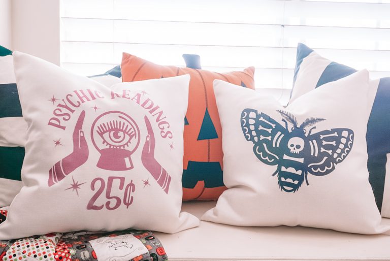 infusible ink halloween pillows
