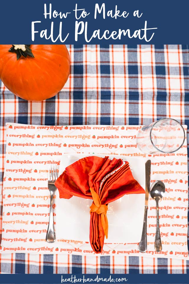 how to make a fall placemat