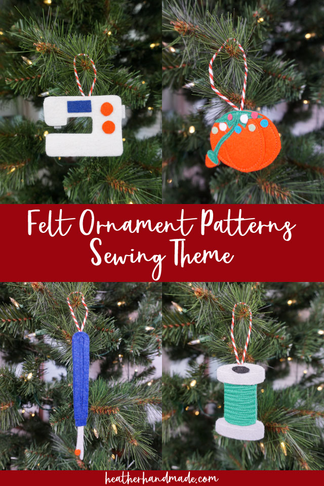 Felt Ornament Patterns: Sewing Theme