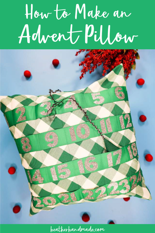 how to make an advent pillow