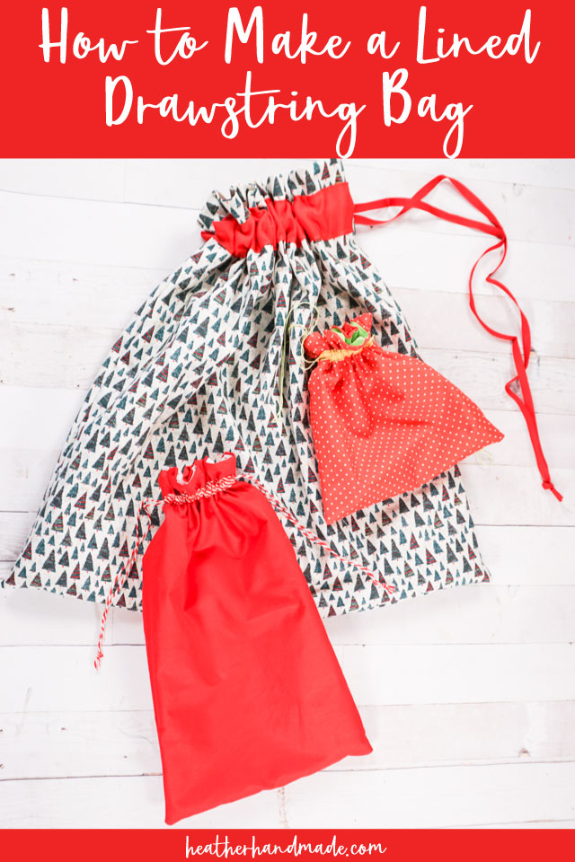 How to Make a Lined Drawstring Bag