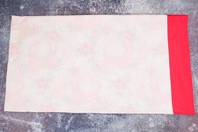 turn right side in and sew seam