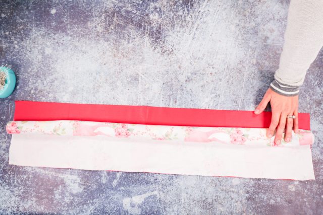 roll until you see fabric underneath