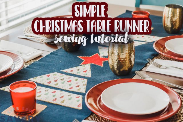 christmas tree table runner