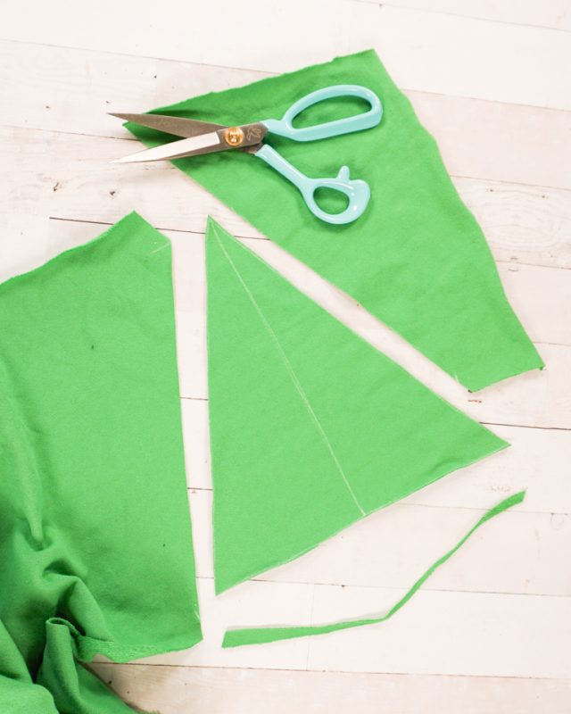 cut out green triangle