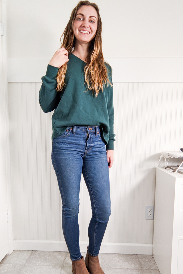 crop sweatshirt with hem