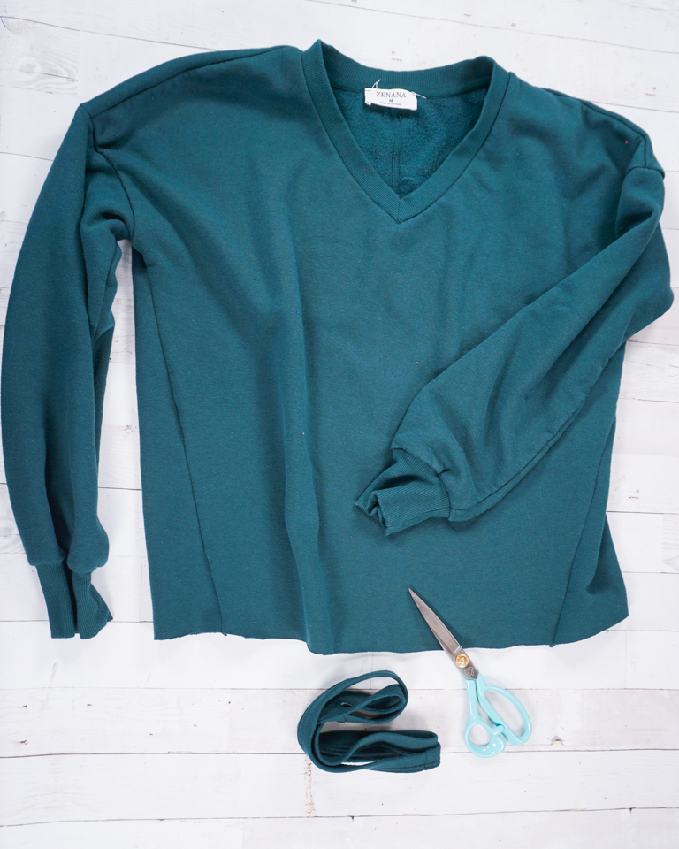 How to Crop a Sweatshirt 3 Ways • Heather Handmade