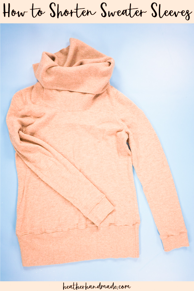 Easy Way to Shorten Sweater Sleeves - DIY Sewing Tutorial