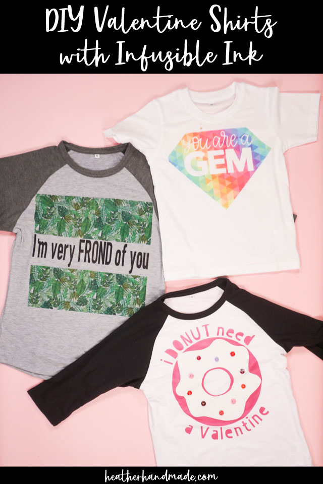 diy valentine shirts with infusible ink
