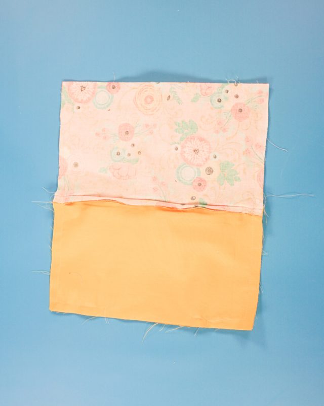 sew around the rectangle and leave a hole