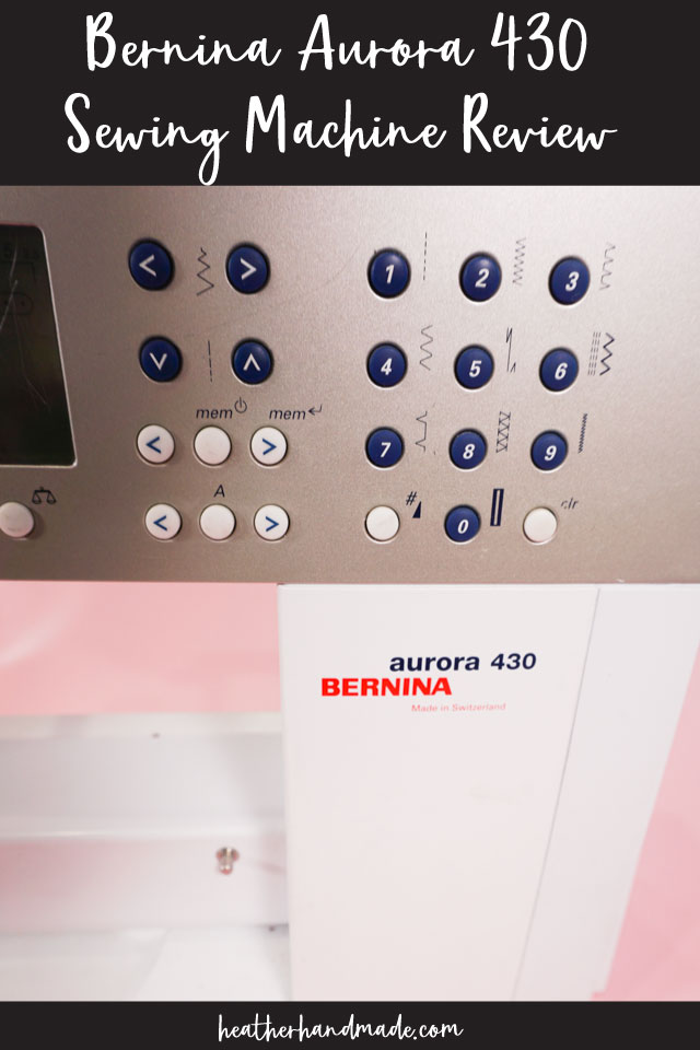 bernina aurora 430 sewing machine review