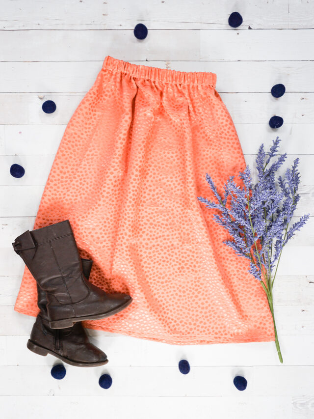 Elastic Waist Leather Skirt