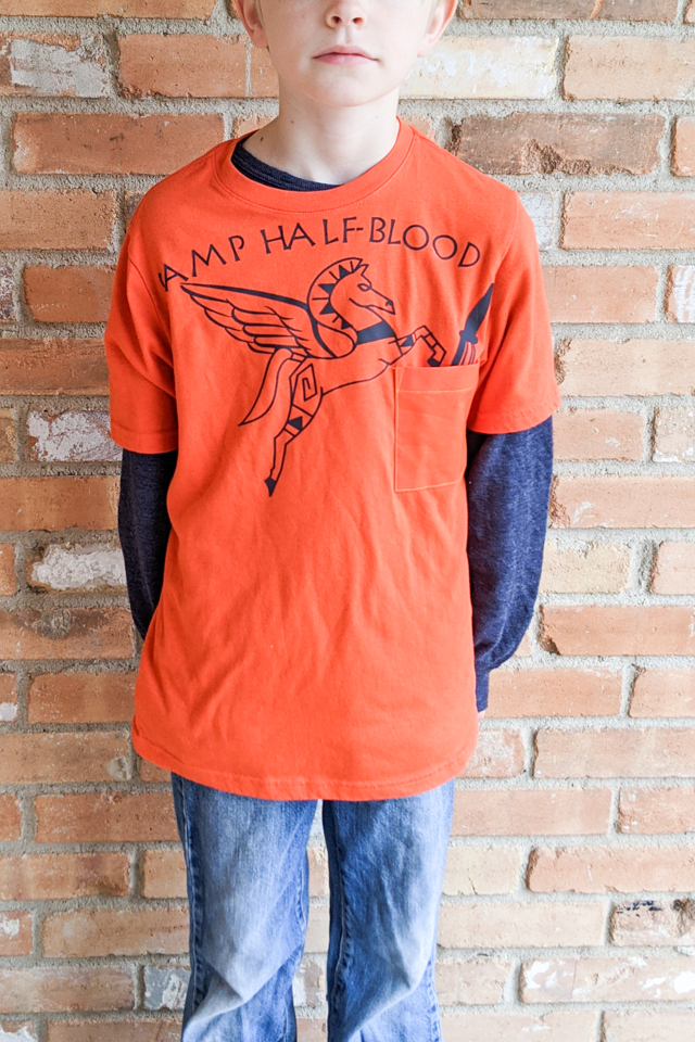 Camp Half Blood Shirt (Youth Large, Orange)