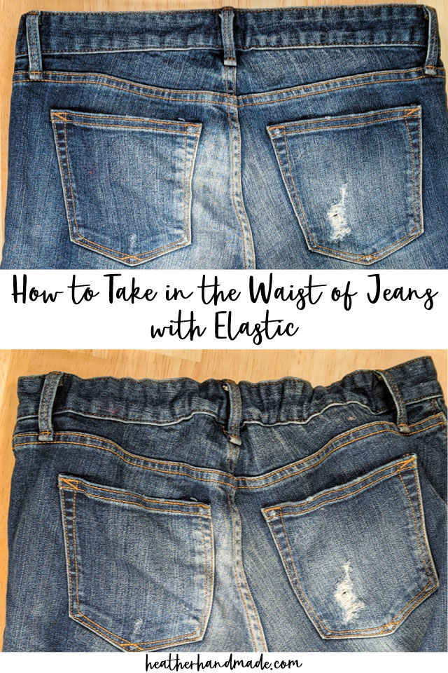 How to Take in the Waist of Jeans with Elastic
