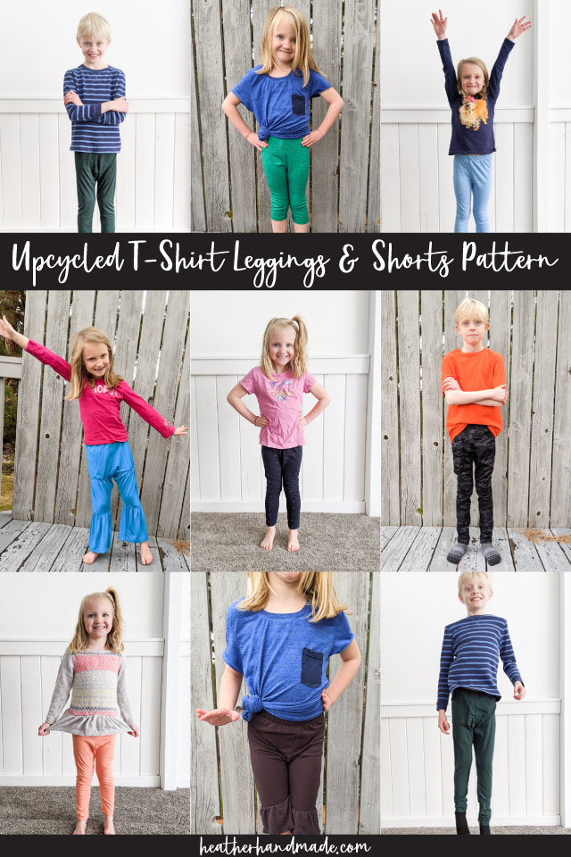 upcycled t-shirt leggings pattern