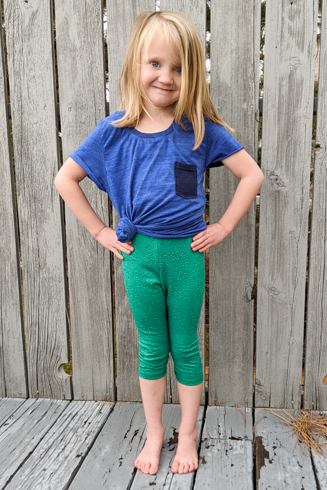 Upcycled T-Shirt Leggings and Shorts Pattern • Heather Handmade