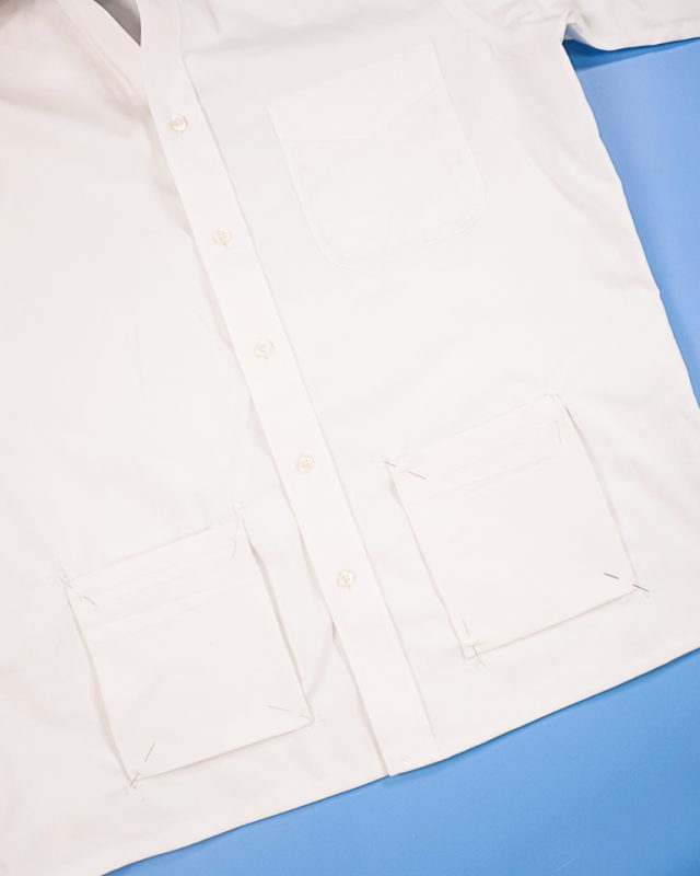 sew pockets onto shirt