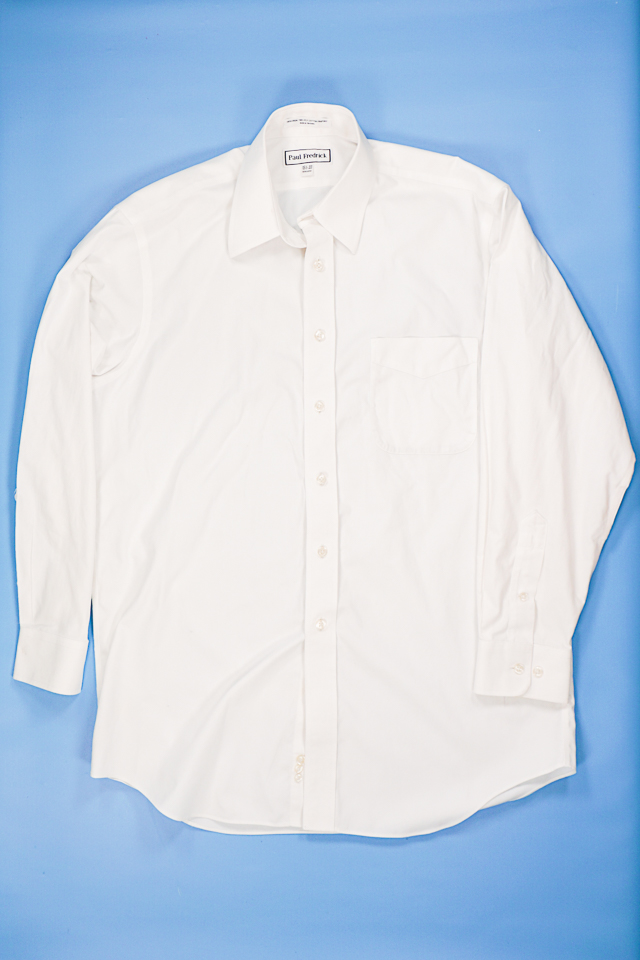 men's white button up shirt