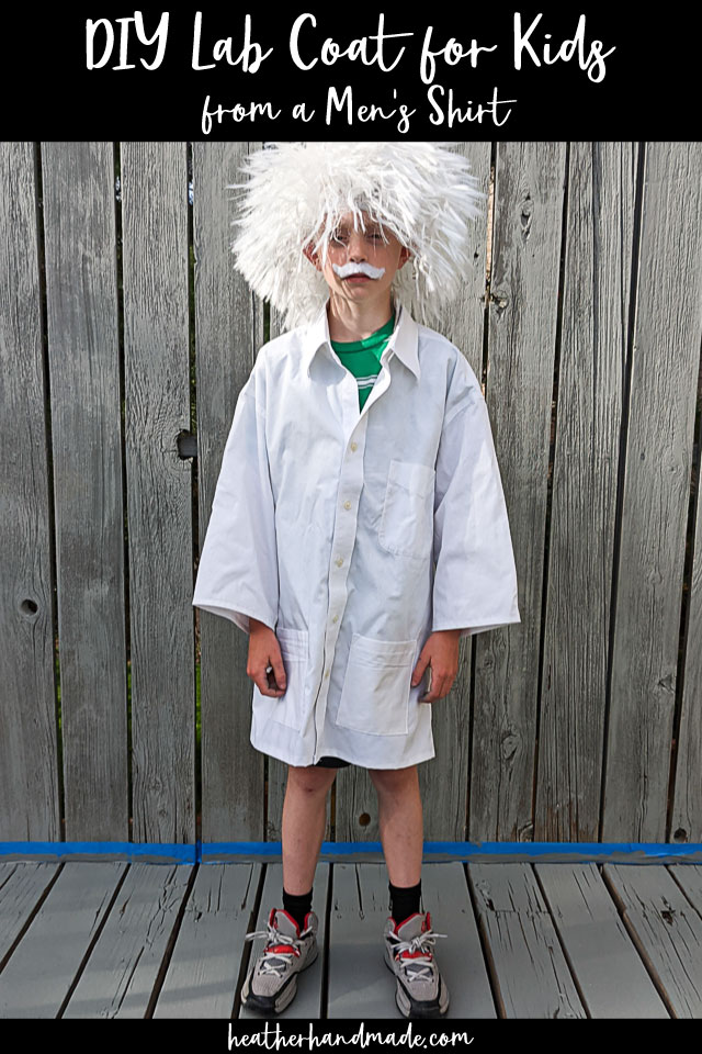 DIY Lab Coat for Kids from a Men's Shirt